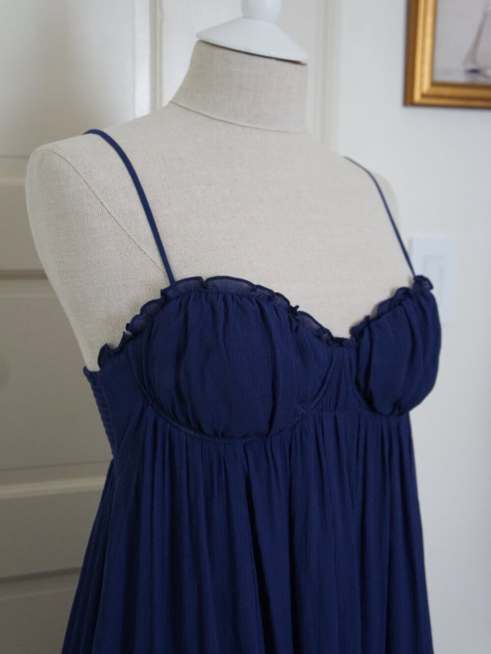 Aritzia Wilfred Ember Dress in Harbor Navy Size 6 New with Tags - Picture 3 of 16